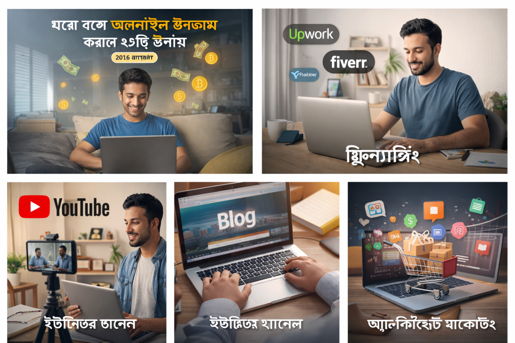 ঘরে বসে অনলাইন ইনকাম